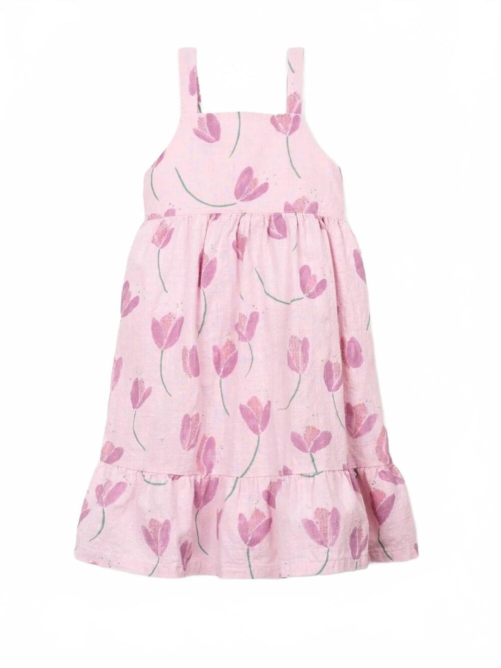 NEW PLAY UP girls woven tulip dress in pink